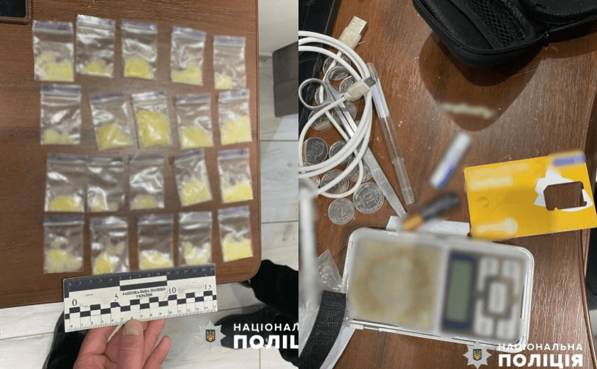 In Nikopol, a 34-year-old local was caught storing amphetamine; law enforcement has apprehended the suspect.