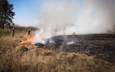 За минулу добу вогнеборці на Вишгородщині двічі ліквідовували загоряння сухостою